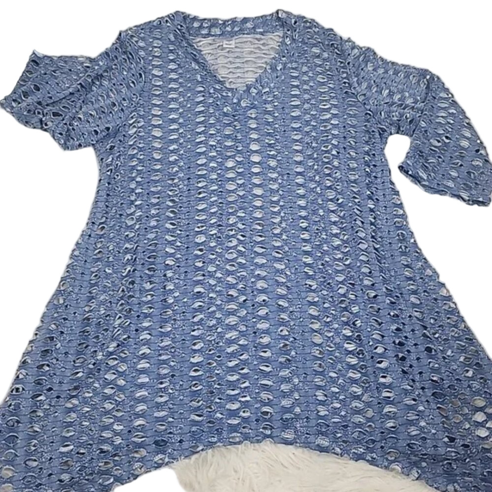 Mirror Image Open Weave/Cut-Out Tunic/Cover-up - Picture 2 of 11